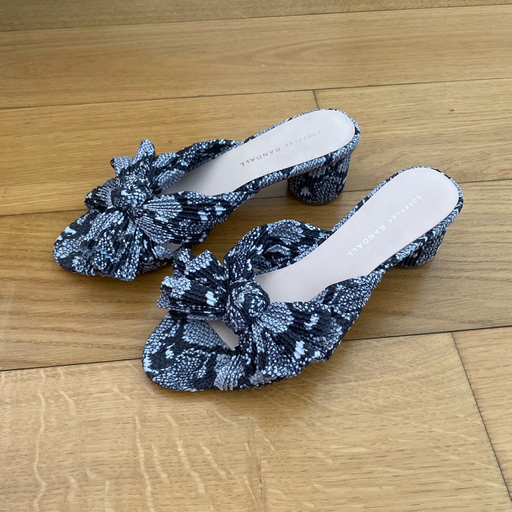 Loeffler Randall Black and White Mules